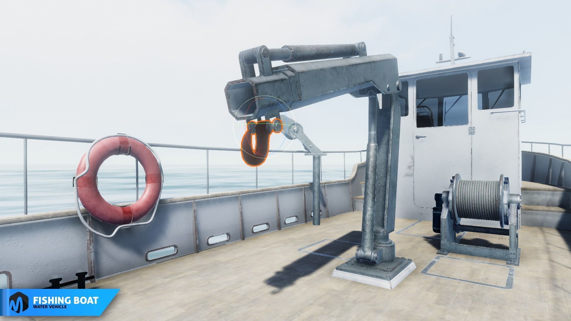 Fishing boat - water vehicle 3D model_8