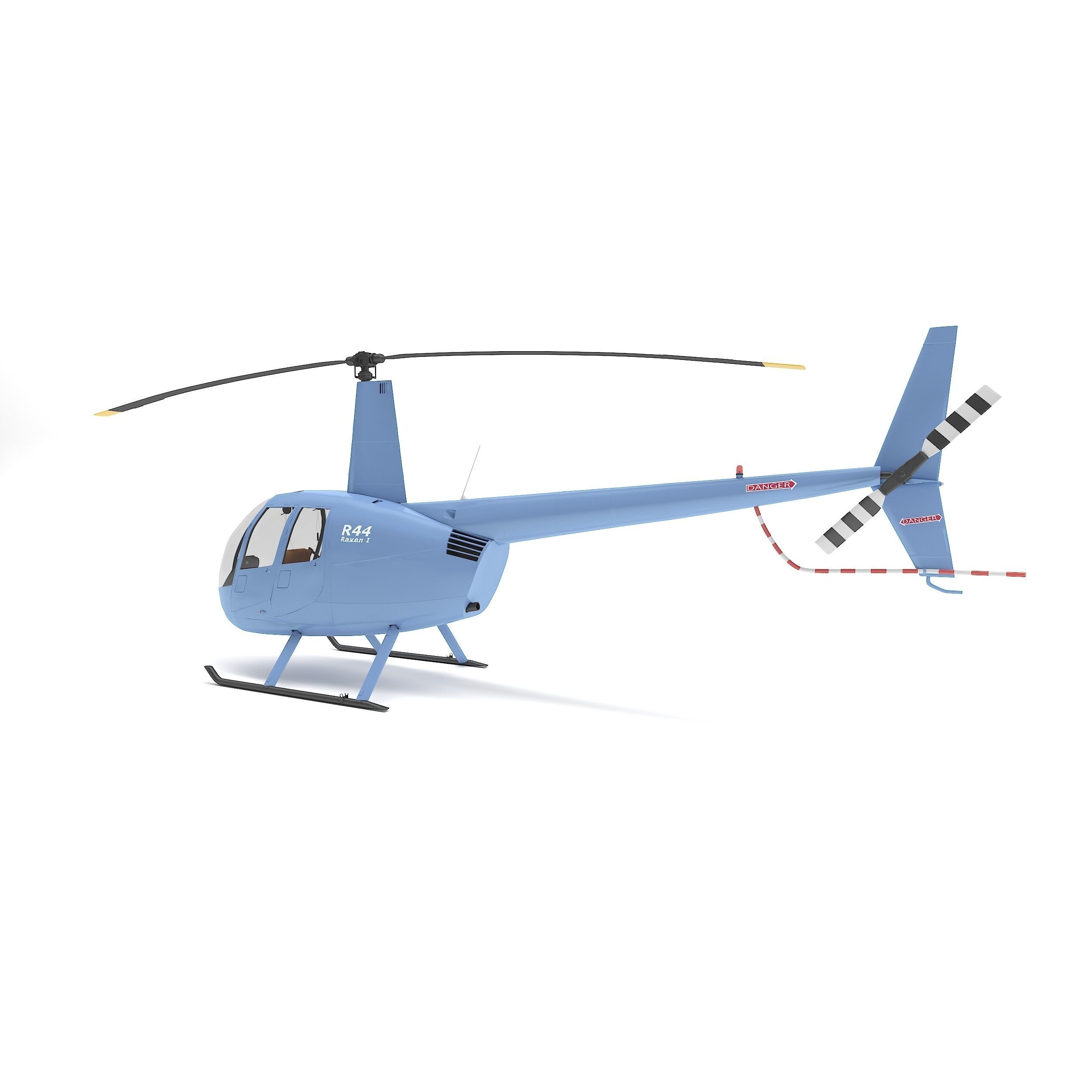 Helicopter Robinson R44 3D model_3