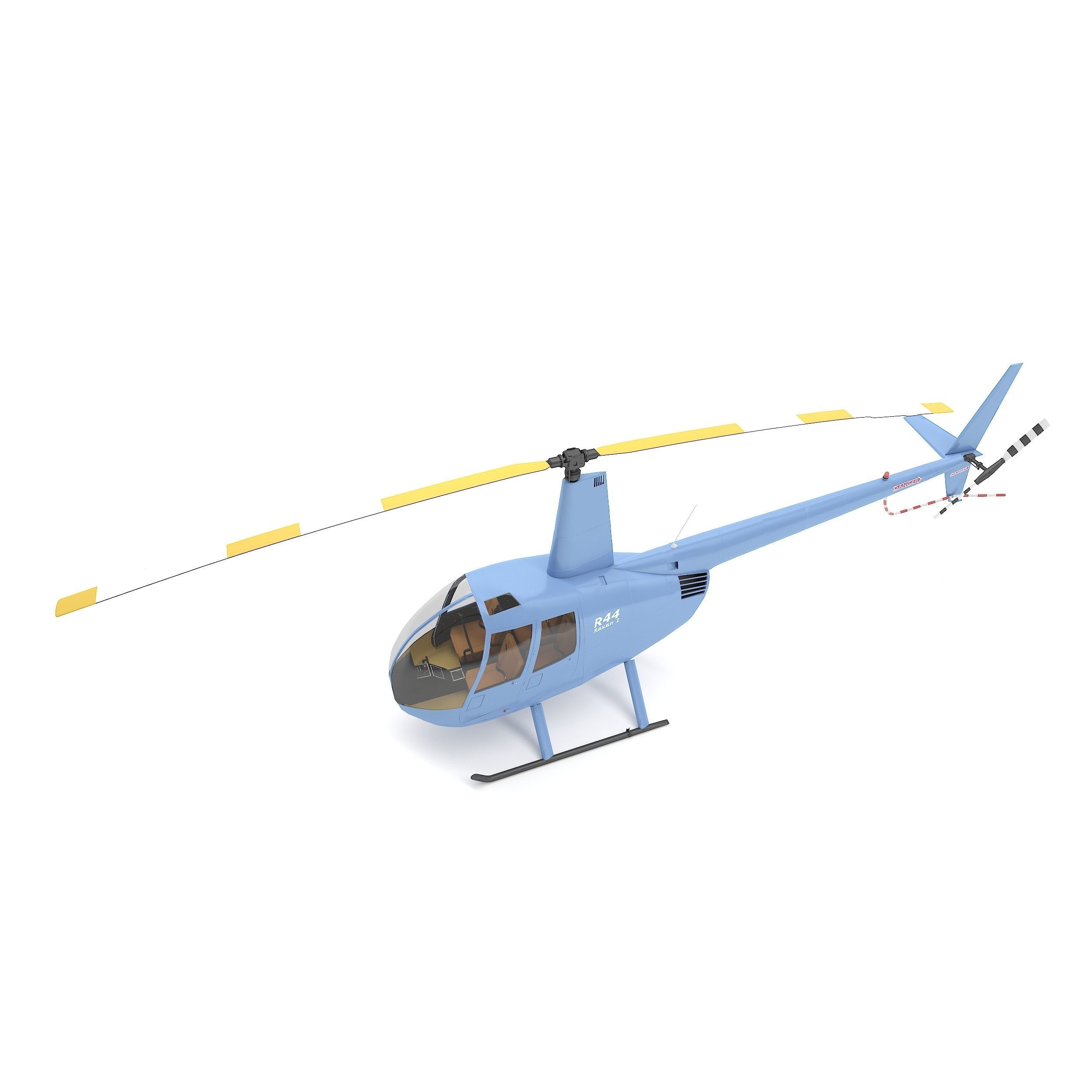 Helicopter Robinson R44 3D model_5