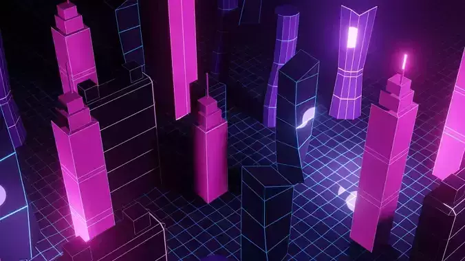METAVERSE - Skybox Satellite Building Ground Low-poly 3D model