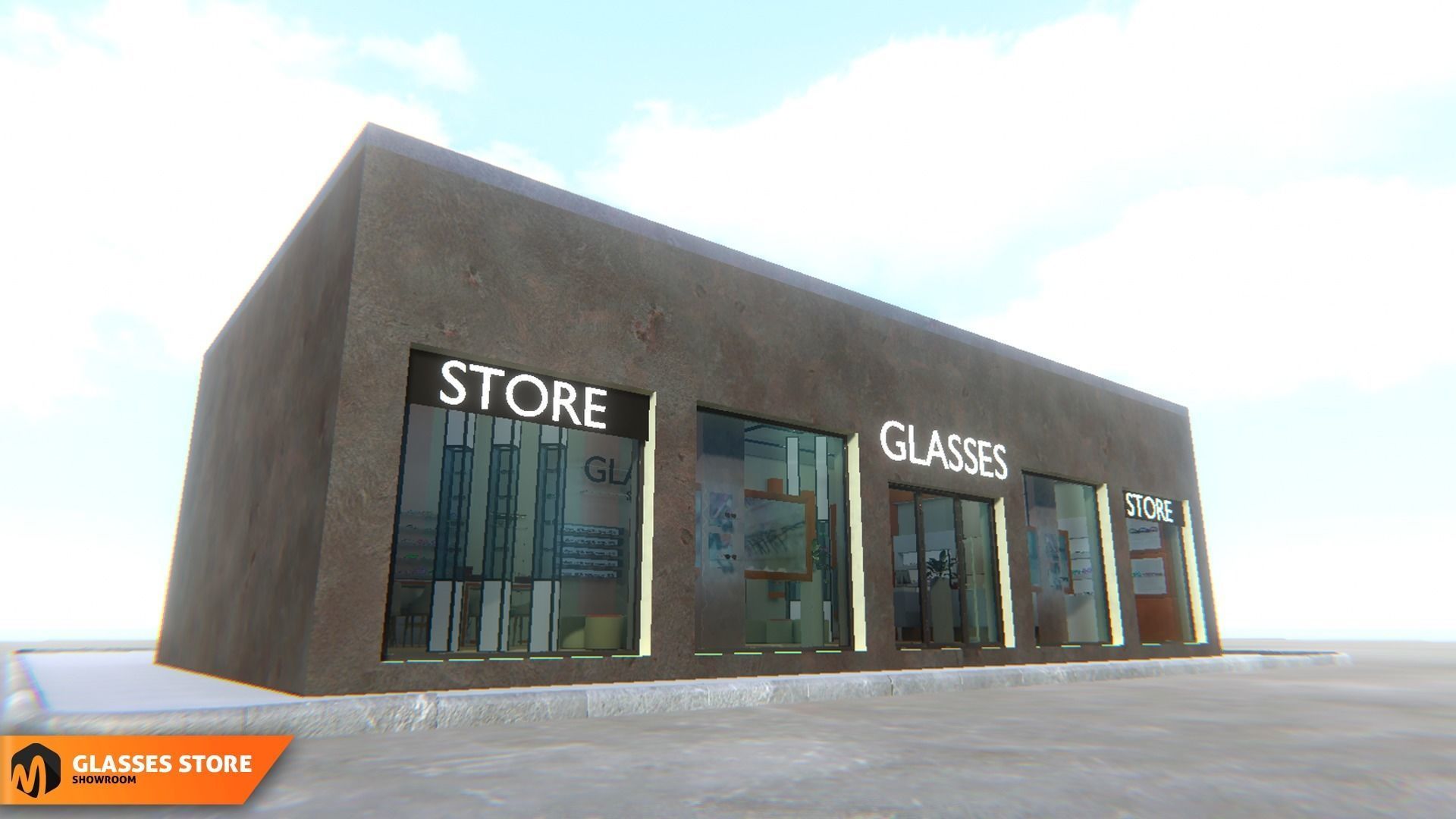 Glasses store - showroom 3D model_7