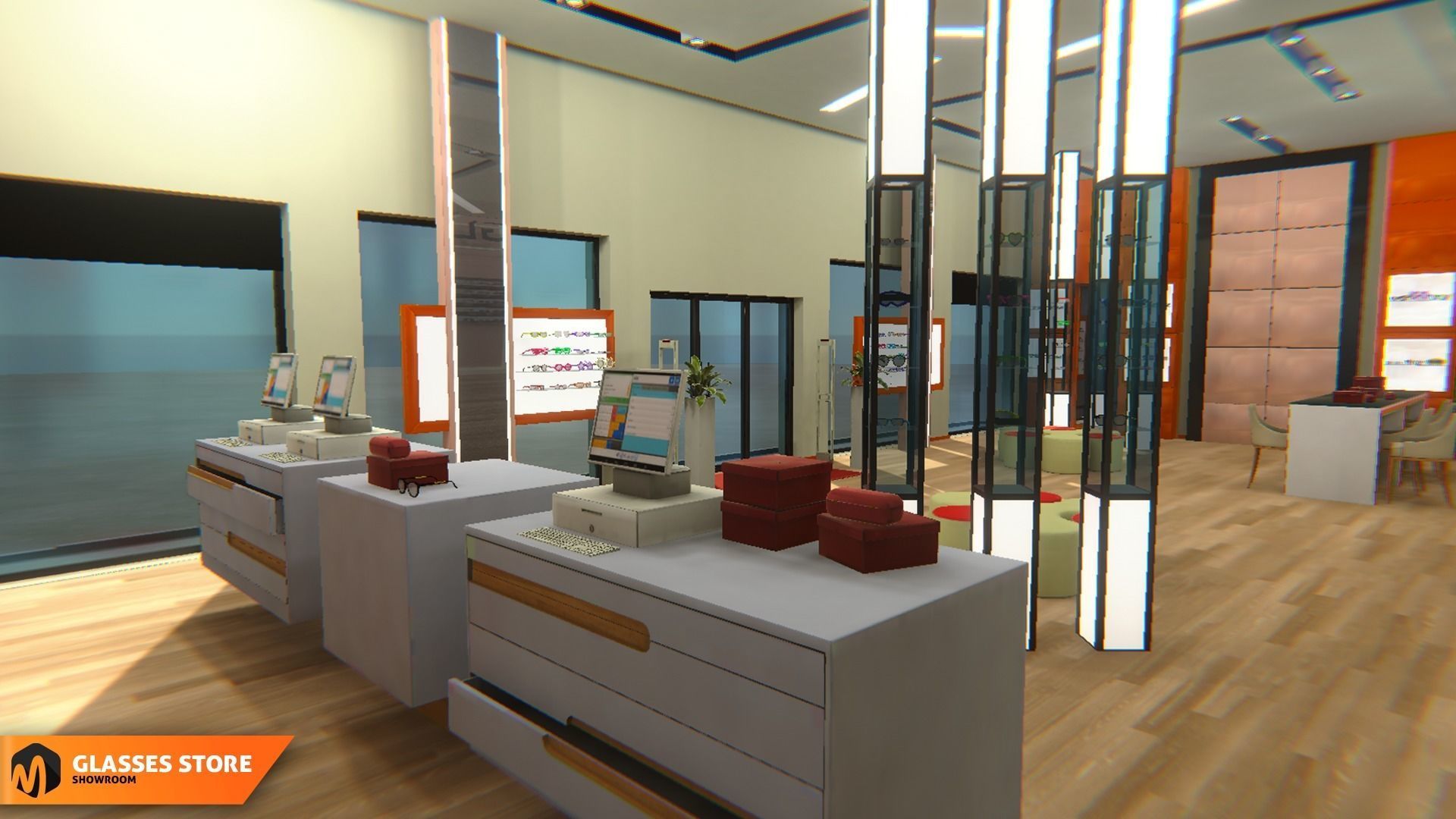 Glasses store - showroom 3D model_11