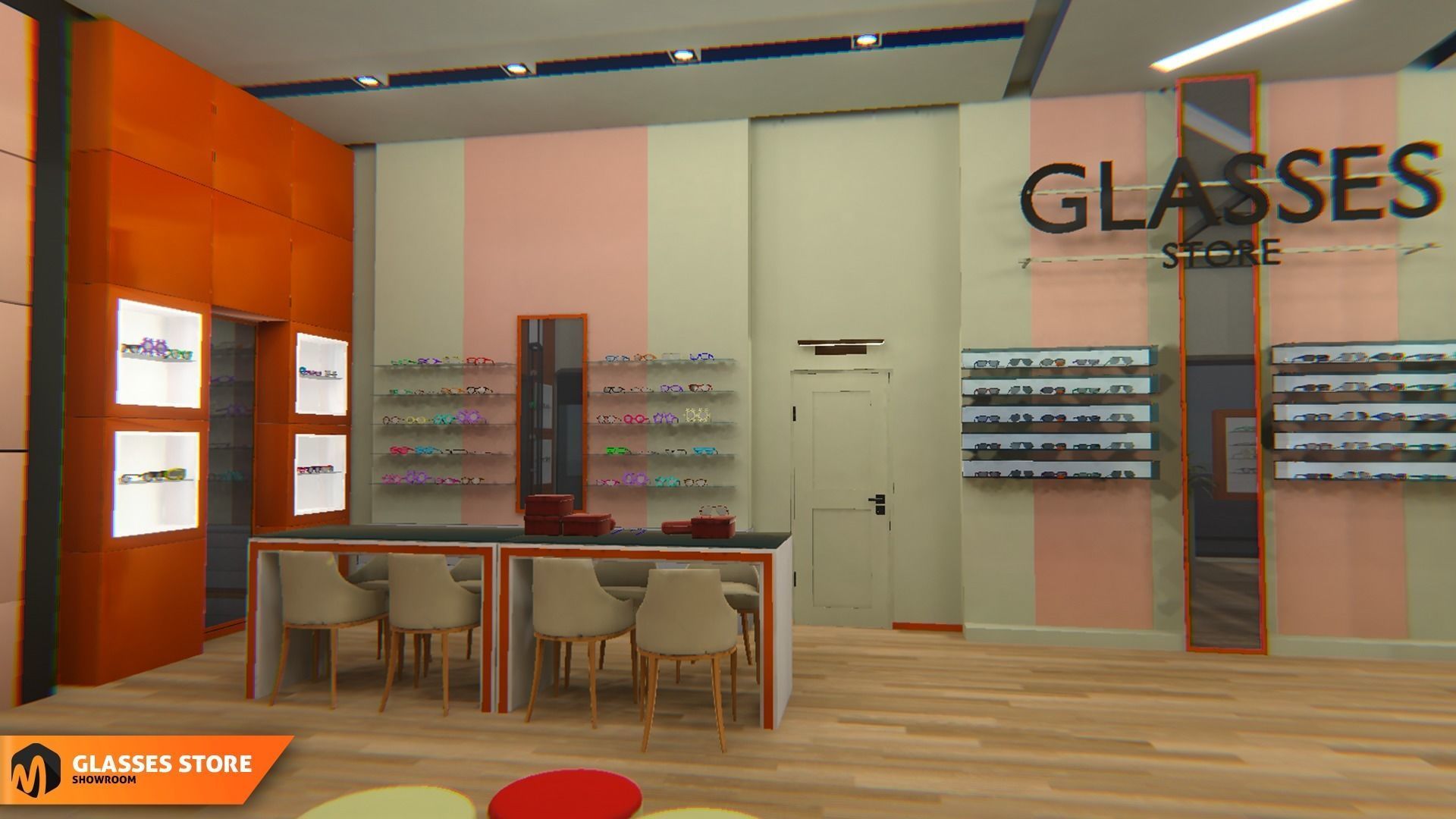 Glasses store - showroom 3D model_10
