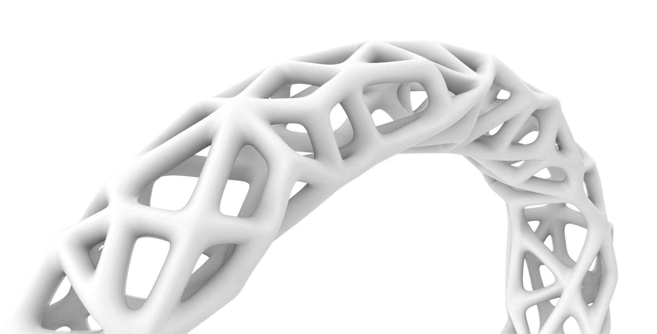 biogrid bracelet open 3D print model_5