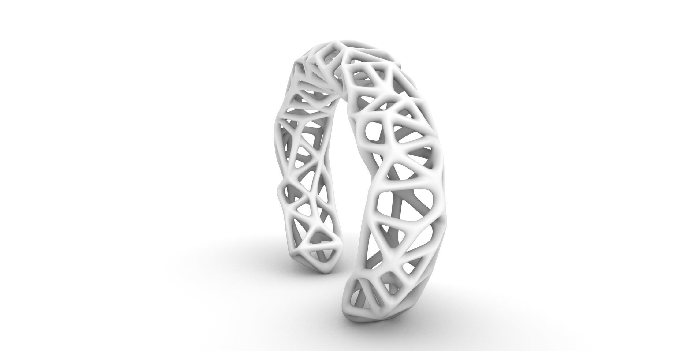 biogrid bracelet open 3D print model_4