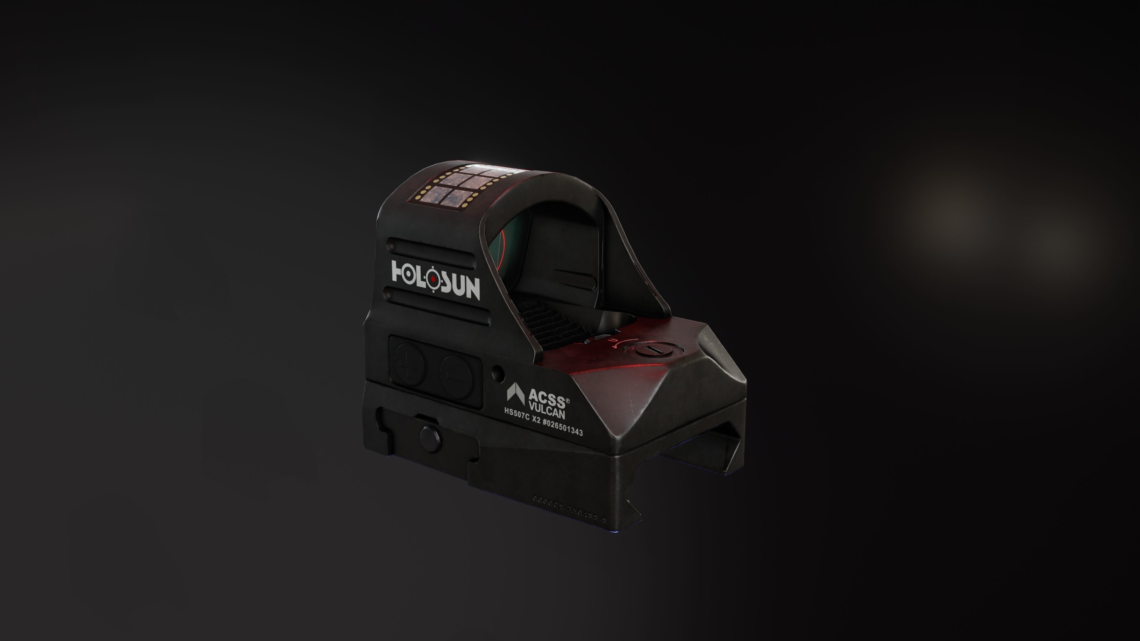 Holosun HS507C RedDot Low-poly 3D model_2