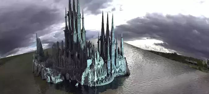 Dungeon Winter ruins of ancient times Kit bash 3D model