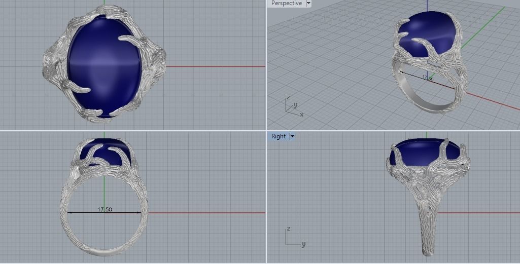 ring texture wood 3D print model_1