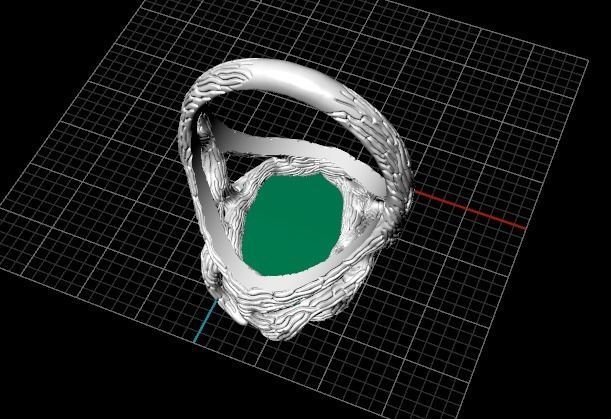 ring texture wood 3D print model_4