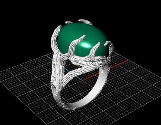 ring texture wood 3D print model_3