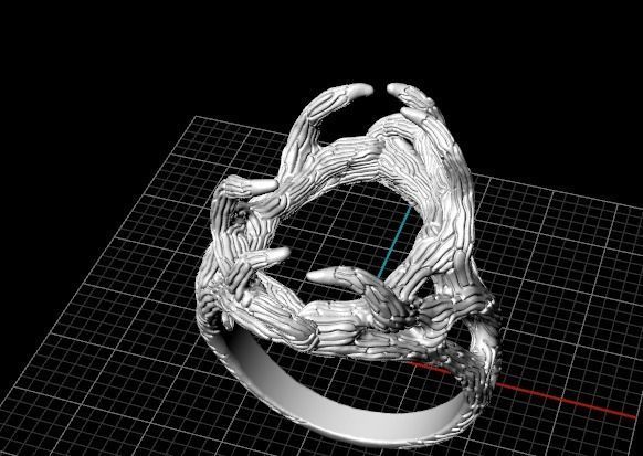 ring texture wood 3D print model_5