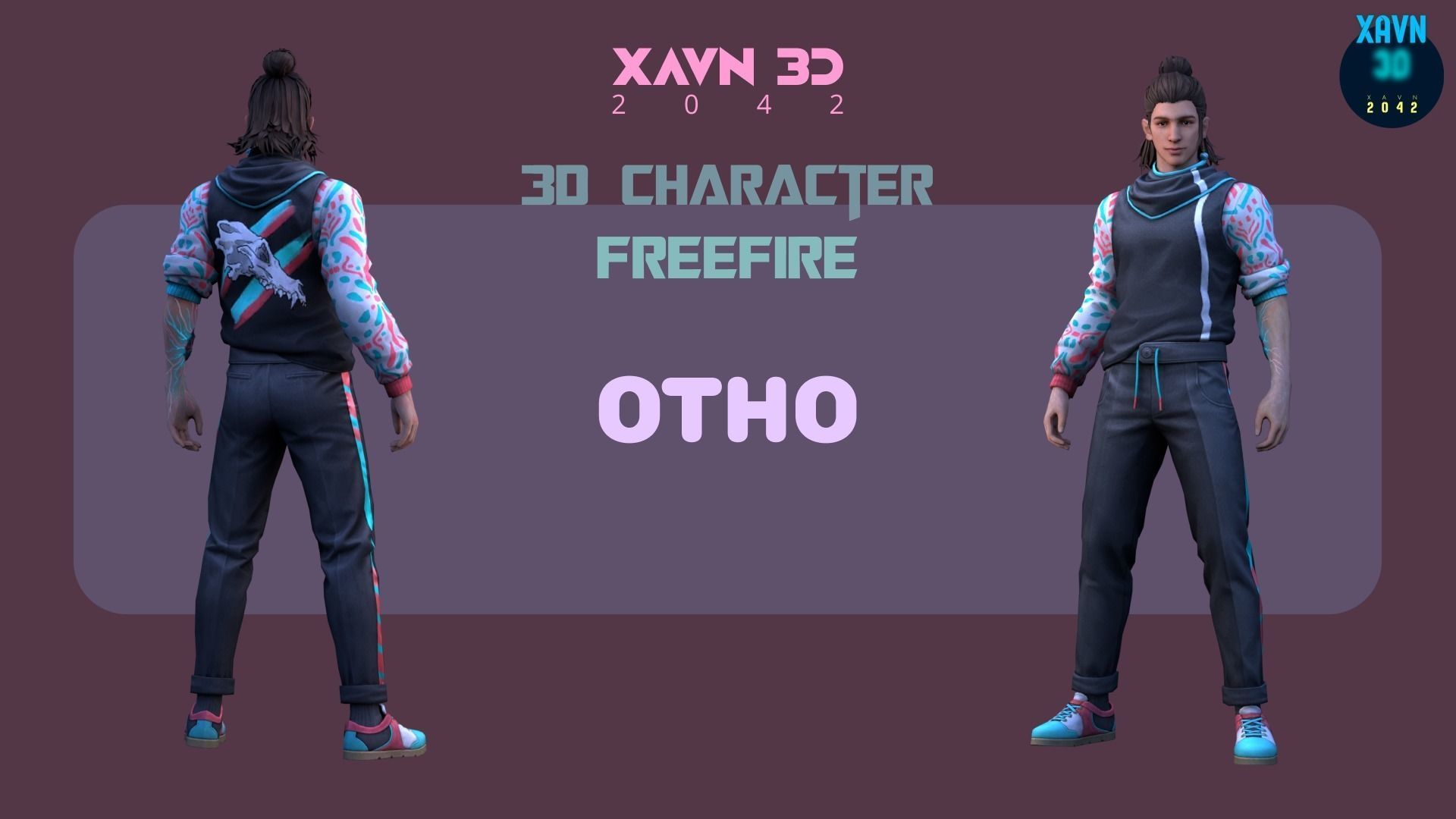 FreeFire group of free fire characters Low-poly 3D model_5
