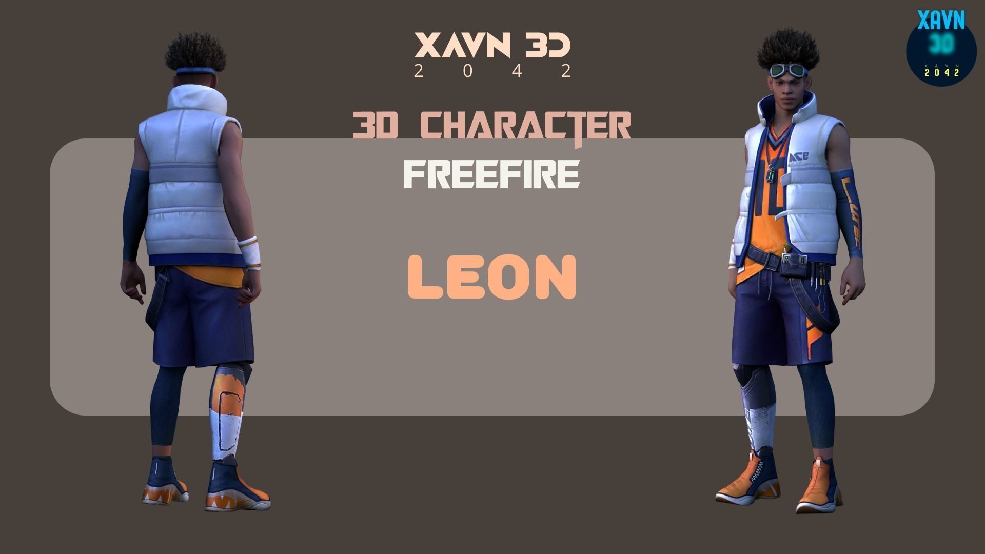 FreeFire group of free fire characters Low-poly 3D model_3
