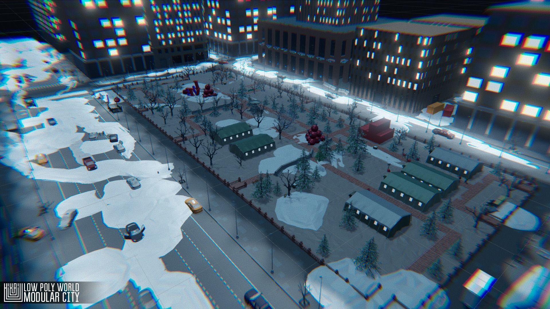 LOW POLY WORLD - MODULAR CITY Low-poly 3D model_19