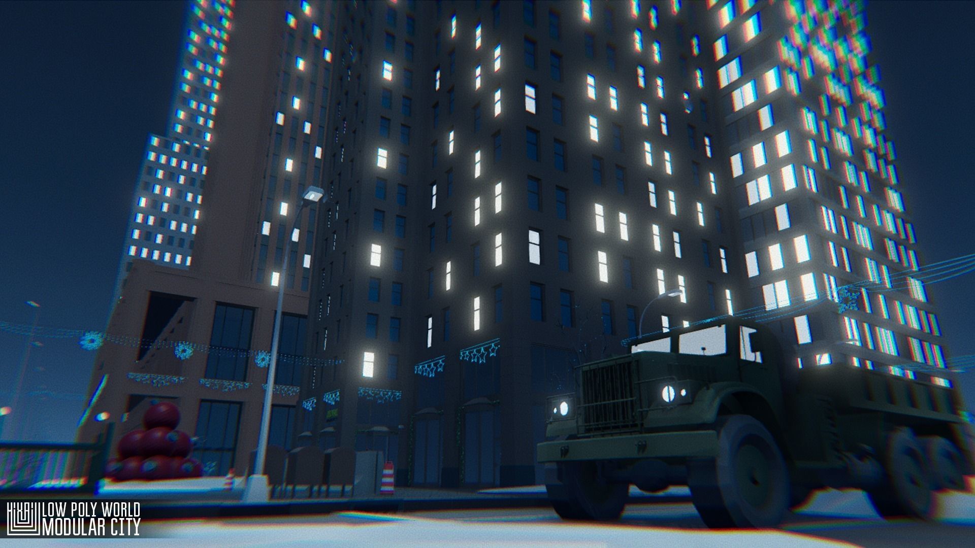 LOW POLY WORLD - MODULAR CITY Low-poly 3D model_3