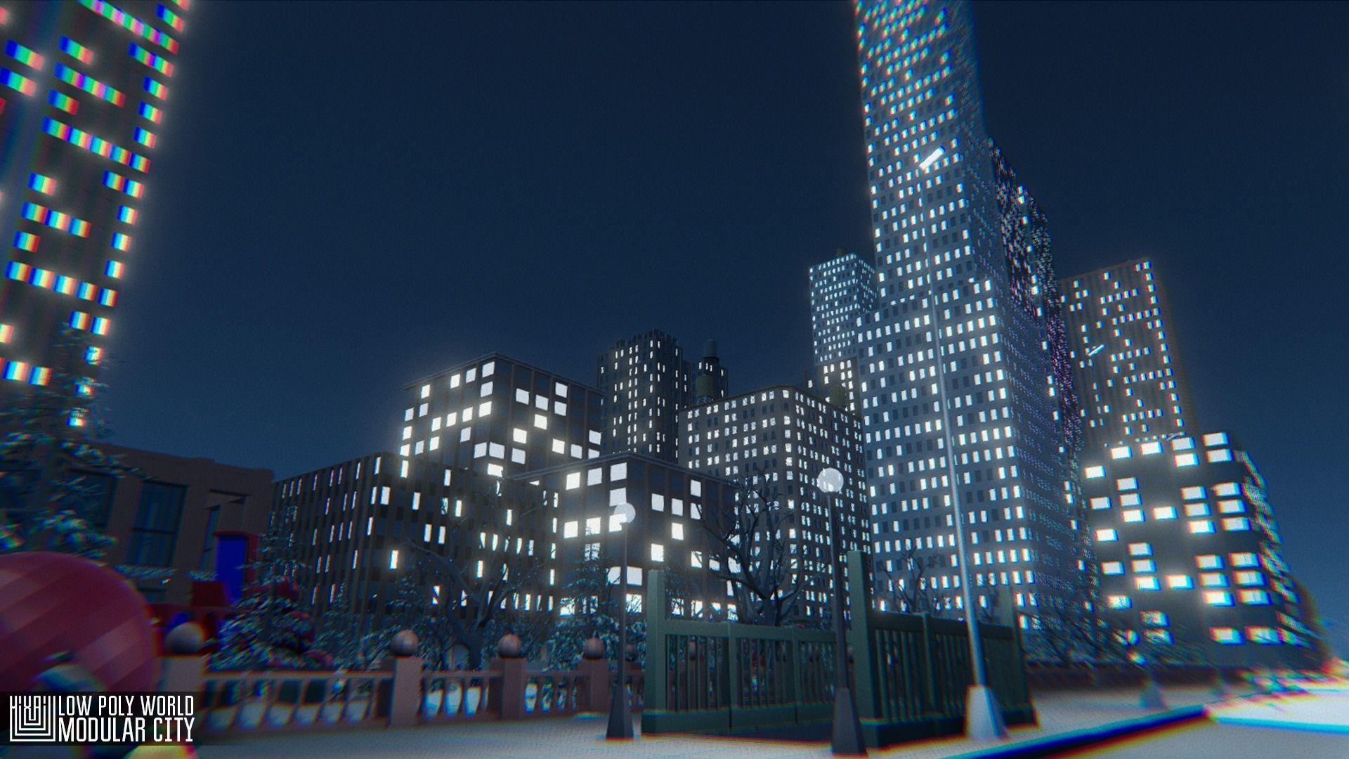 LOW POLY WORLD - MODULAR CITY Low-poly 3D model_2