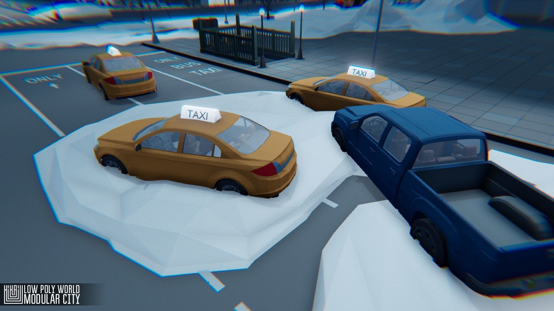 LOW POLY WORLD - MODULAR CITY Low-poly 3D model_10