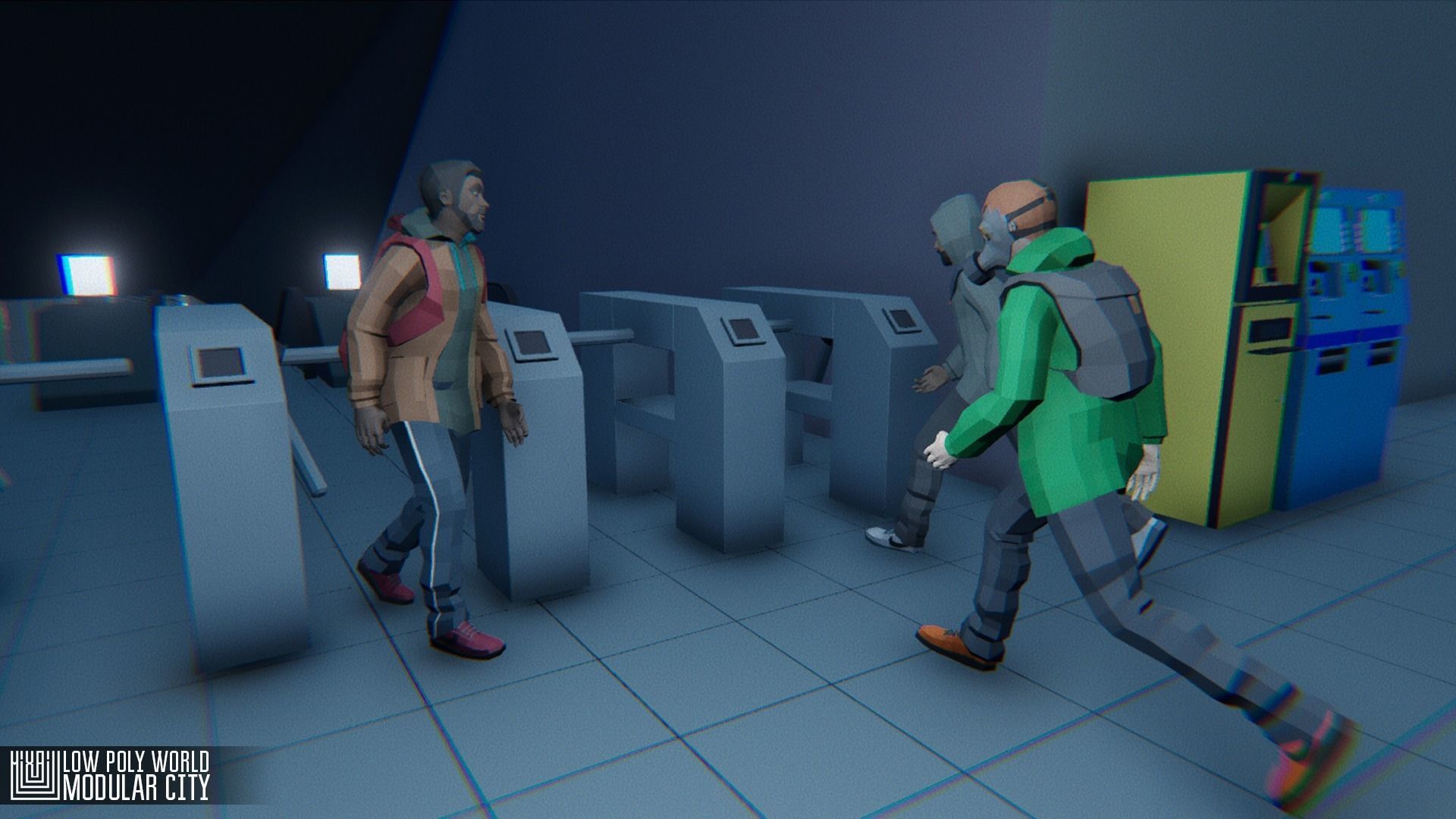 LOW POLY WORLD - MODULAR CITY Low-poly 3D model_9