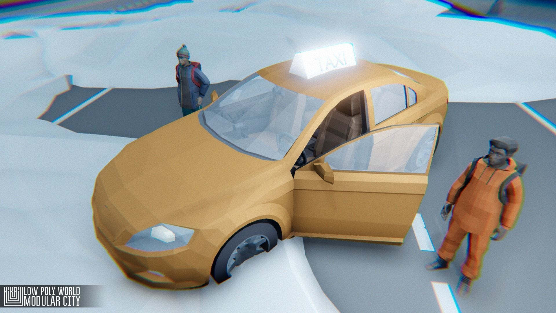 LOW POLY WORLD - MODULAR CITY Low-poly 3D model_15