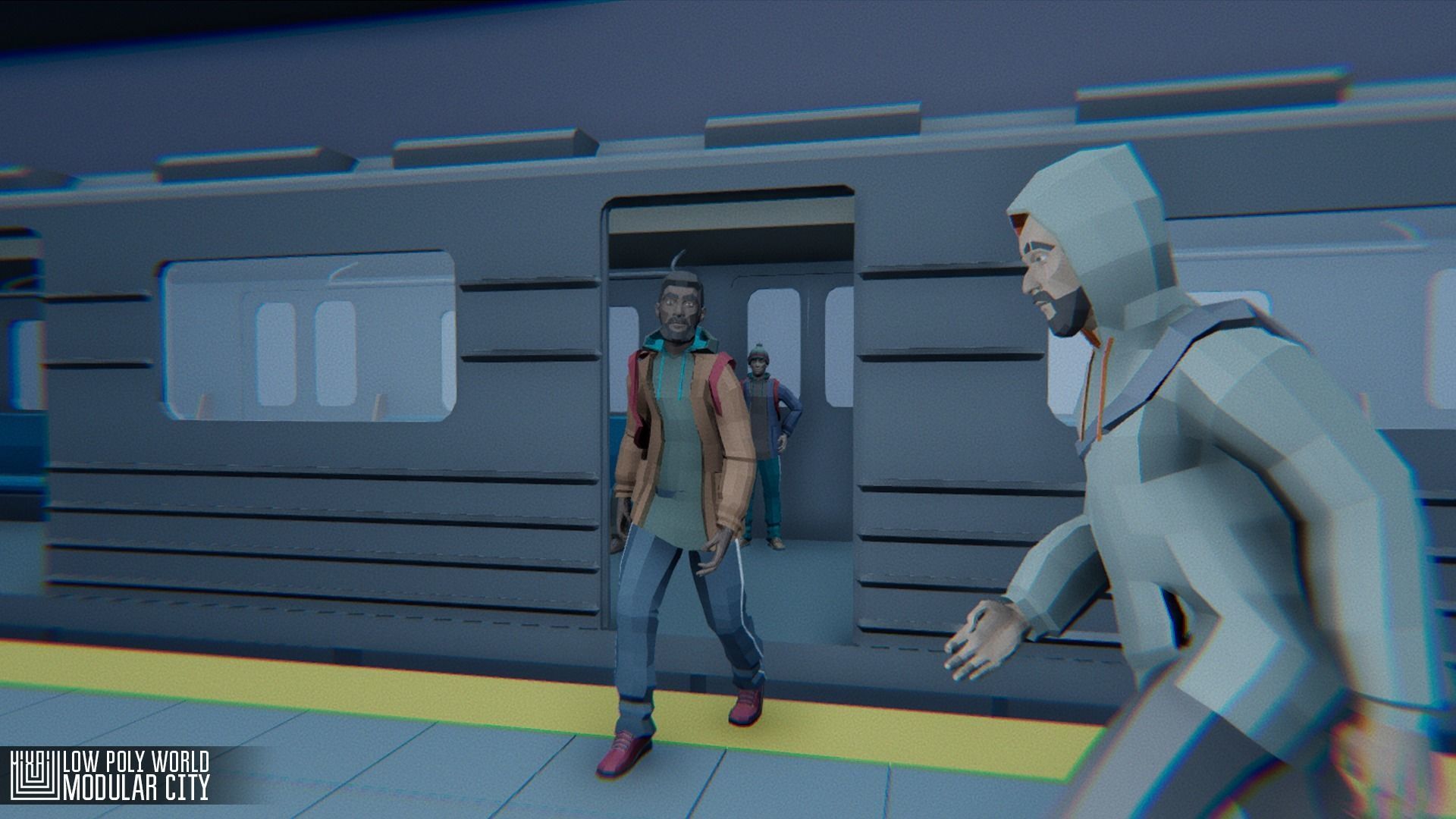 LOW POLY WORLD - MODULAR CITY Low-poly 3D model_7