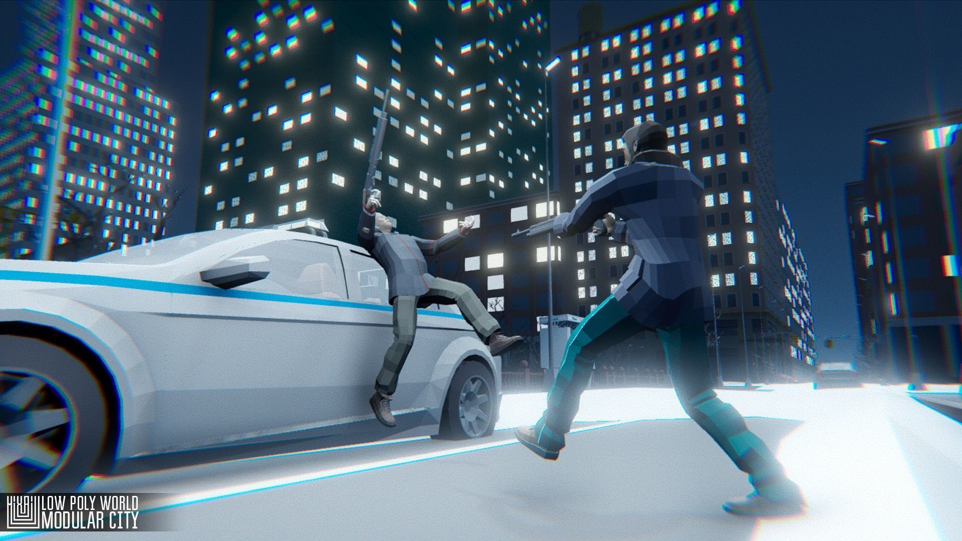 LOW POLY WORLD - MODULAR CITY Low-poly 3D model_12