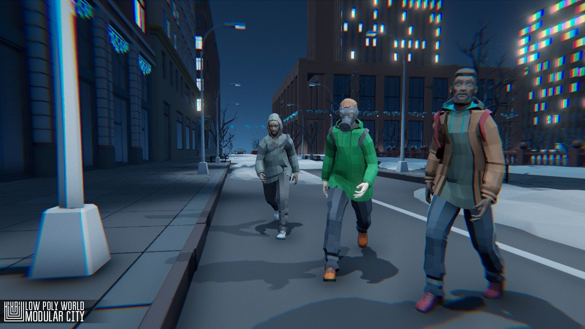 LOW POLY WORLD - MODULAR CITY Low-poly 3D model_17