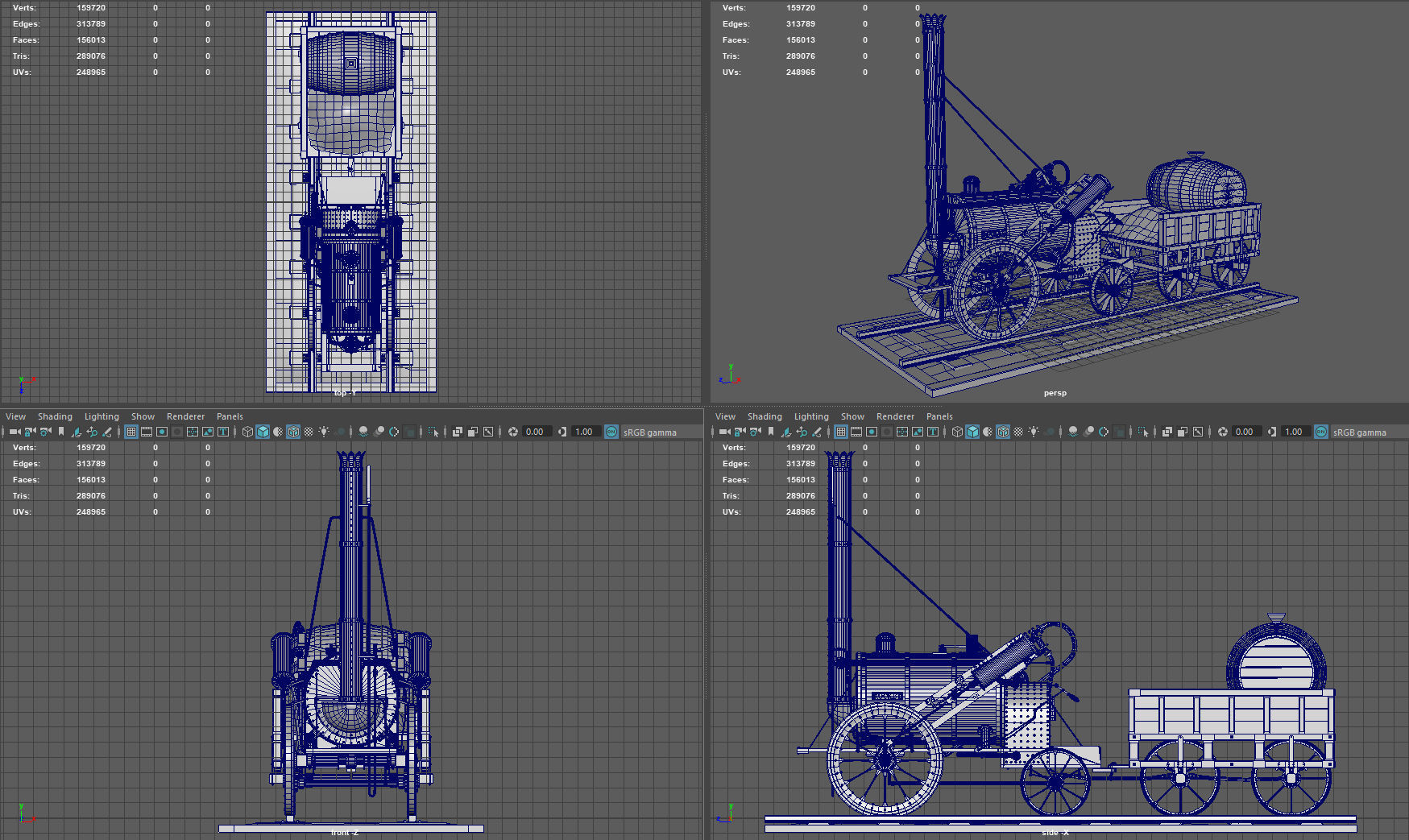 Rocket Steam Locomotive 3D model | CGTrader