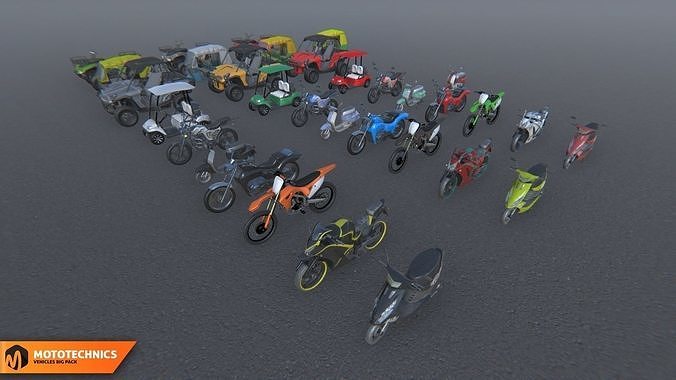 Mototechnics - vehicles big pack 3D model