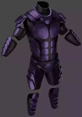 Carapace Armor Low-poly 3D model