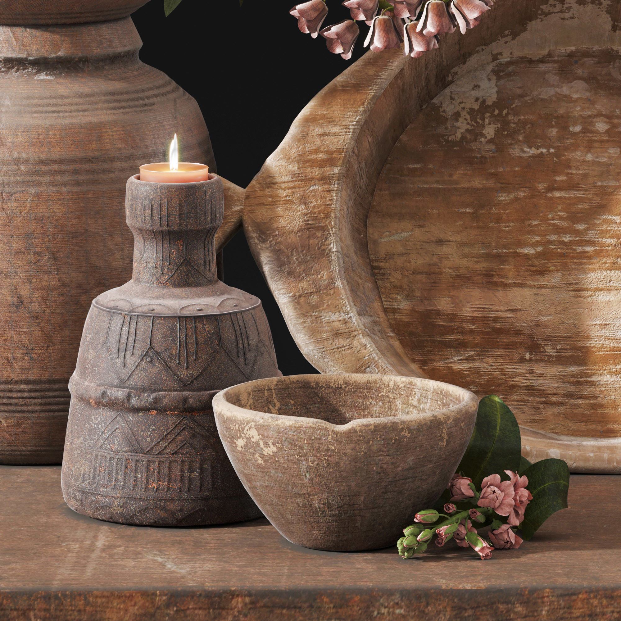 Decorative set 3D model_5