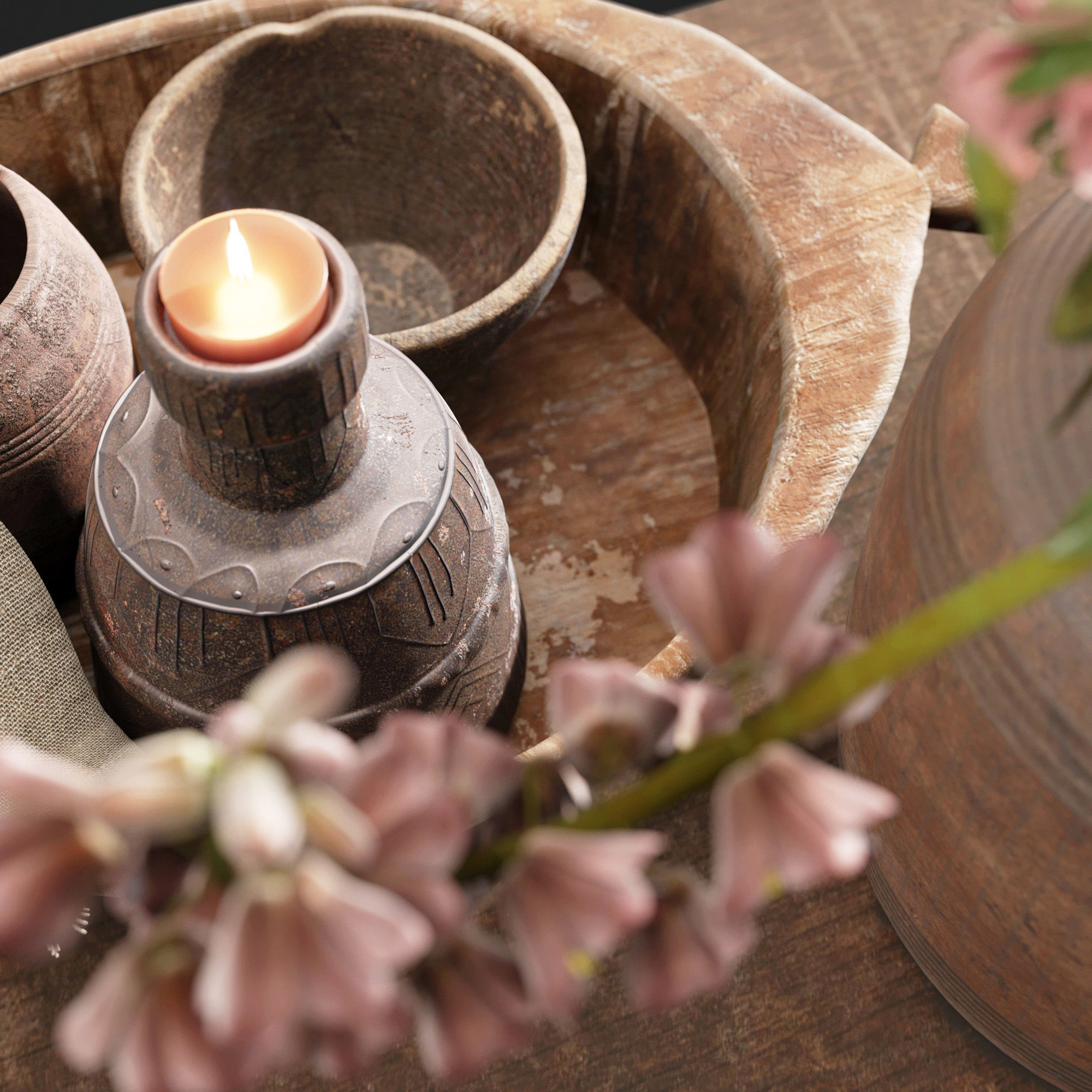 Decorative set 3D model_2