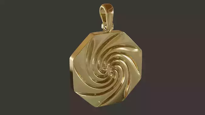 Spiral pendant 3D print model