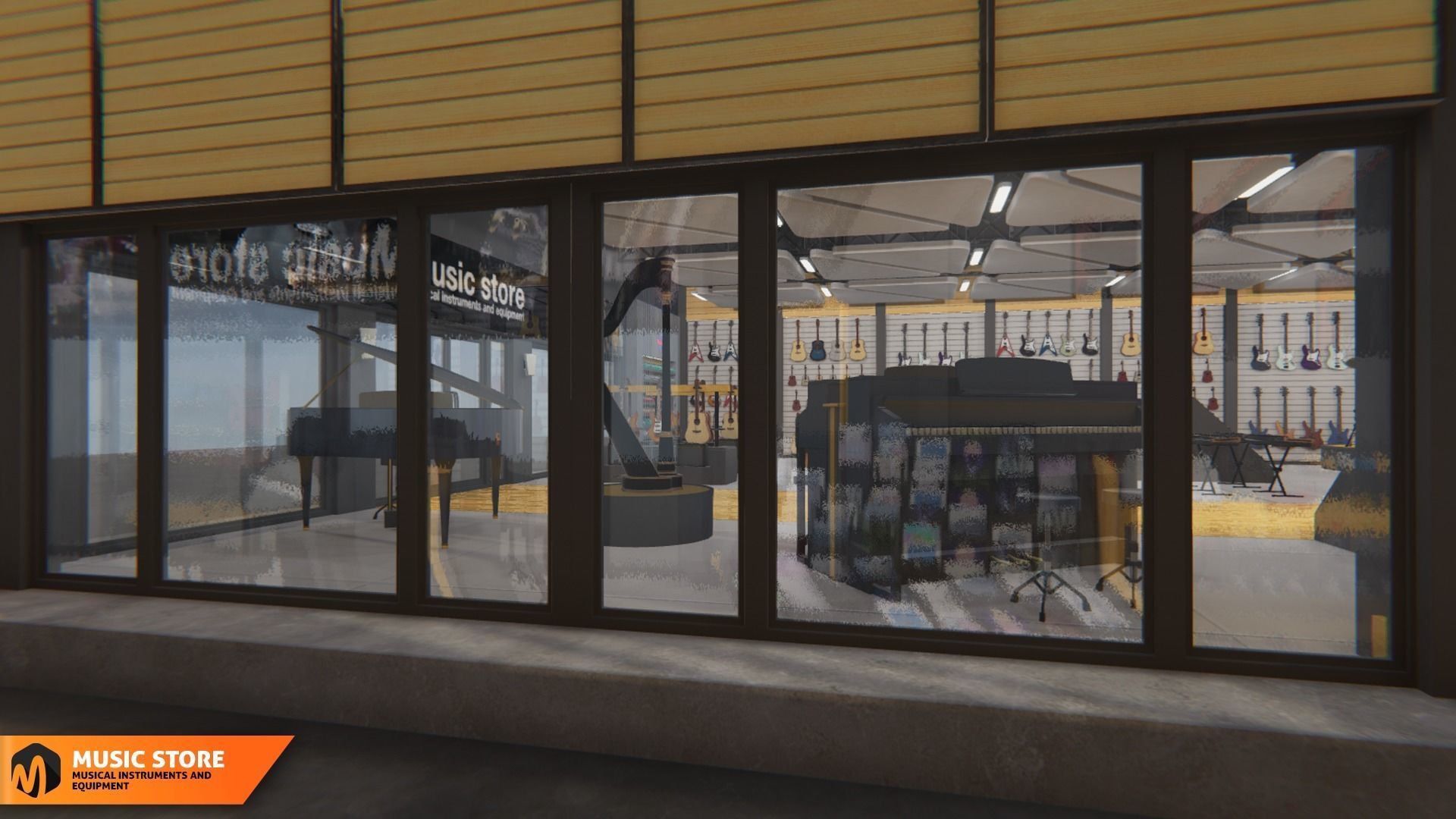 Music store - musical instruments and equipment 3D model_21
