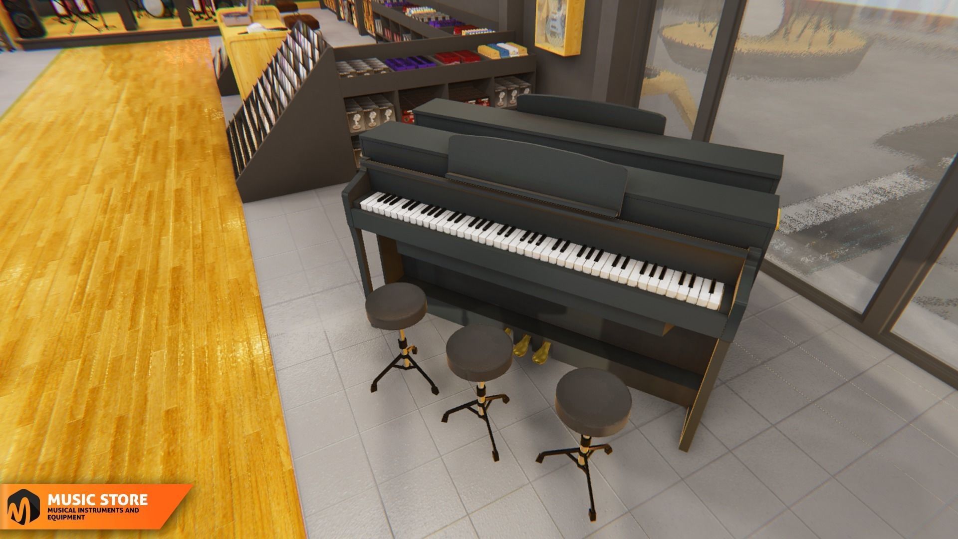 Music store - musical instruments and equipment 3D model_11