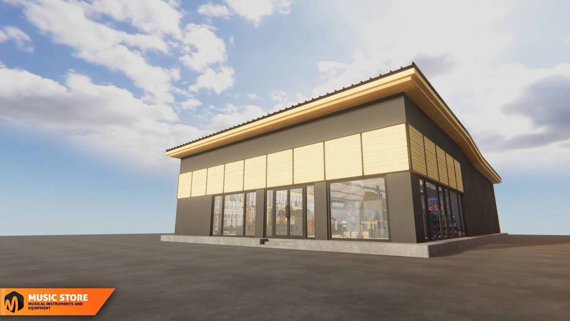 Music store - musical instruments and equipment 3D model_20