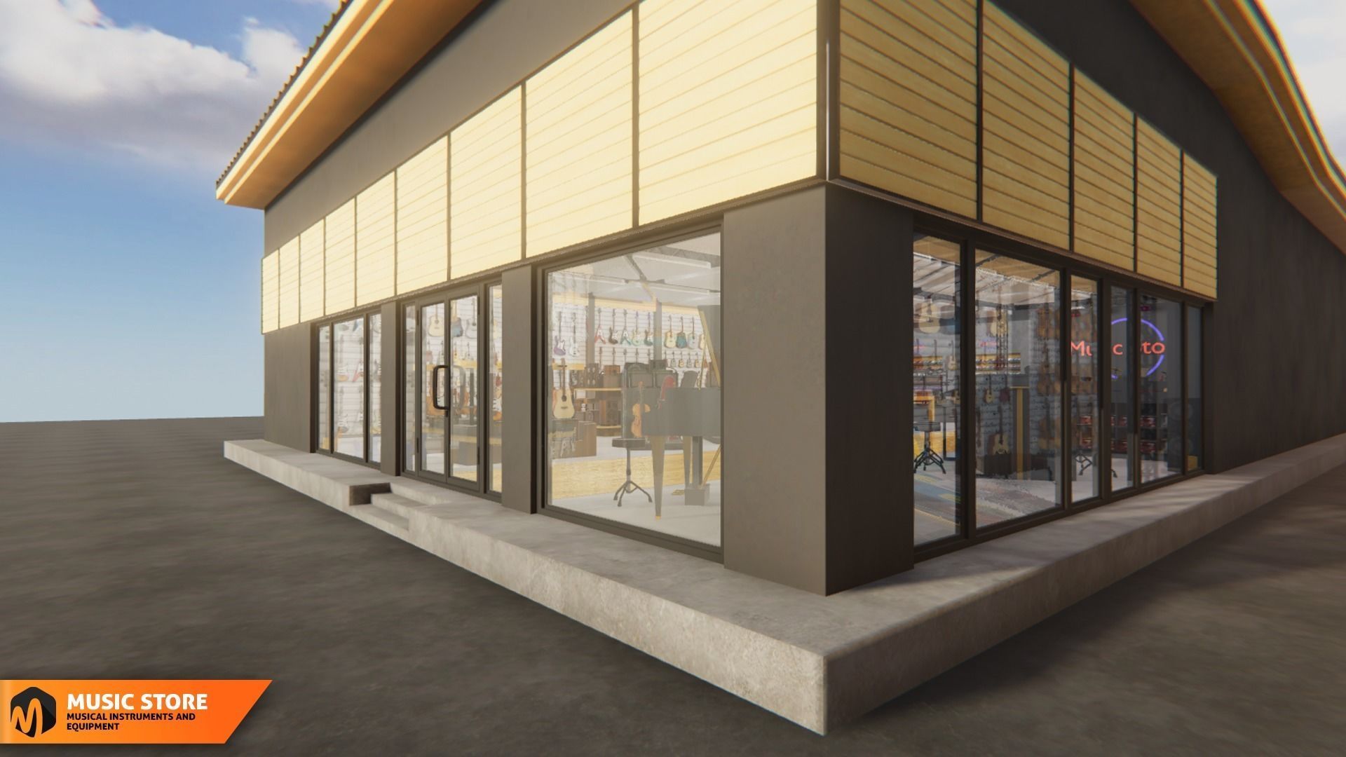 Music store - musical instruments and equipment 3D model_22