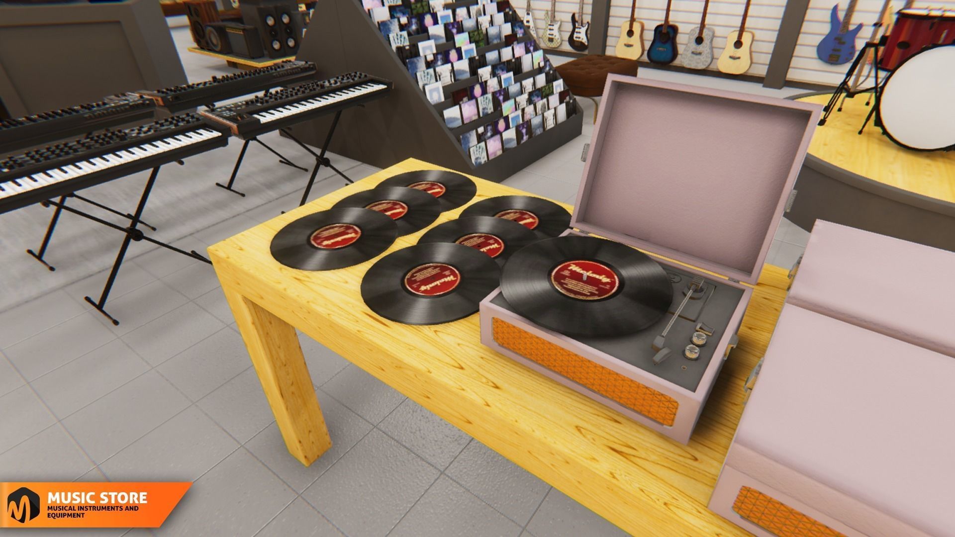 Music store - musical instruments and equipment 3D model_17