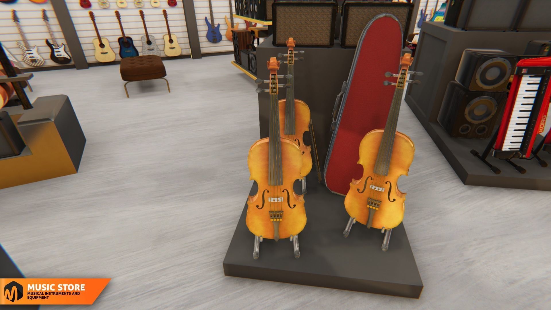 Music store - musical instruments and equipment 3D model_13