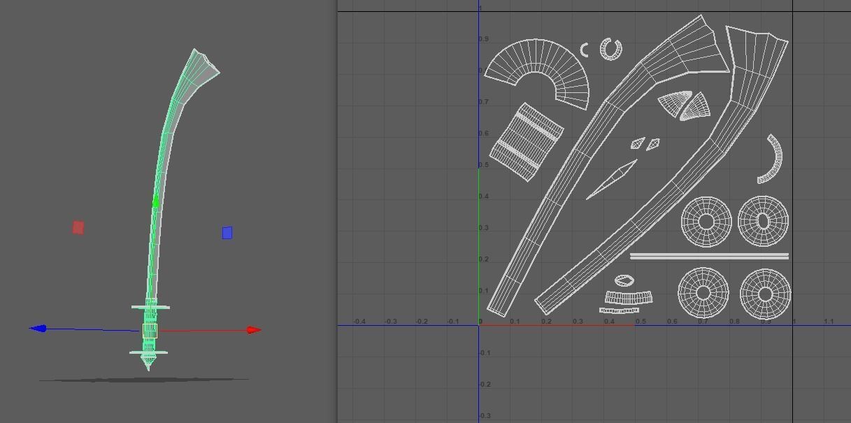 Kora sword Low-poly 3D model_11