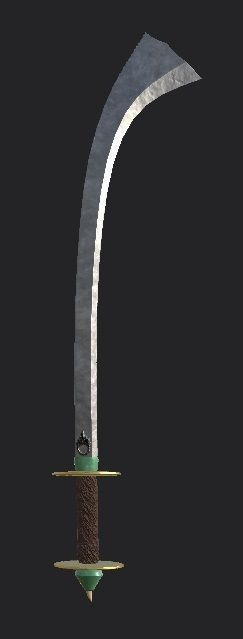 Kora sword Low-poly 3D model_1