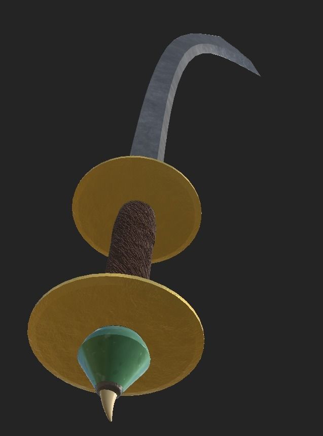 Kora sword Low-poly 3D model_6