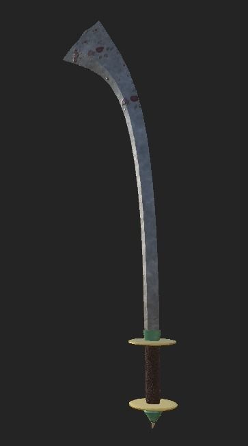 Kora sword Low-poly 3D model_2