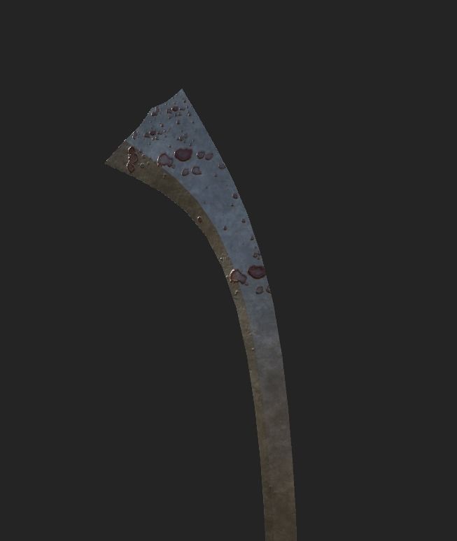Kora sword Low-poly 3D model_4