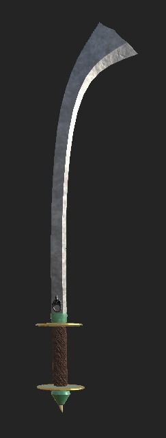 Kora sword Low-poly 3D model_5