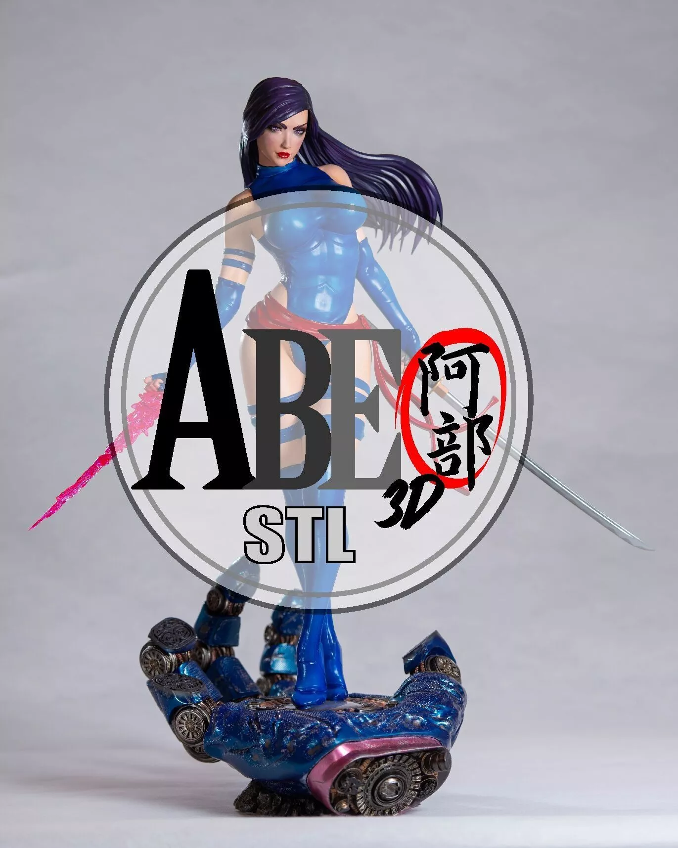 Psylocke fanart statue for resin 3D print 3D print model