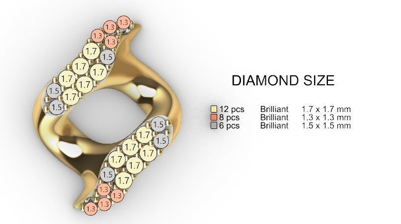 18 MM SPIKED CUBAN FOR YOUR BRACELET OR NECKLACE 3D print model_6