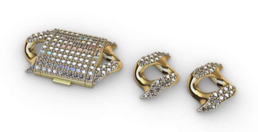 18 MM SPIKED CUBAN FOR YOUR BRACELET OR NECKLACE 3D print model_14