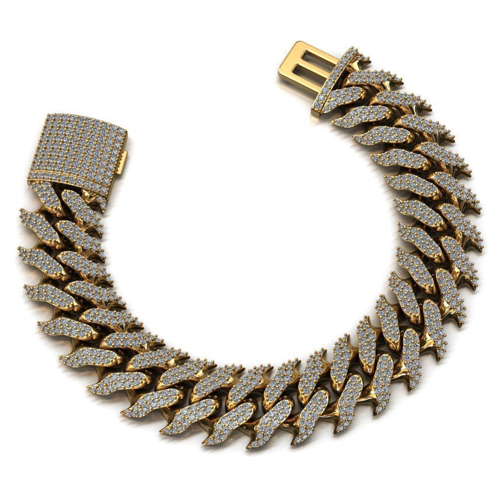 18 MM SPIKED CUBAN FOR YOUR BRACELET OR NECKLACE 3D print model_3