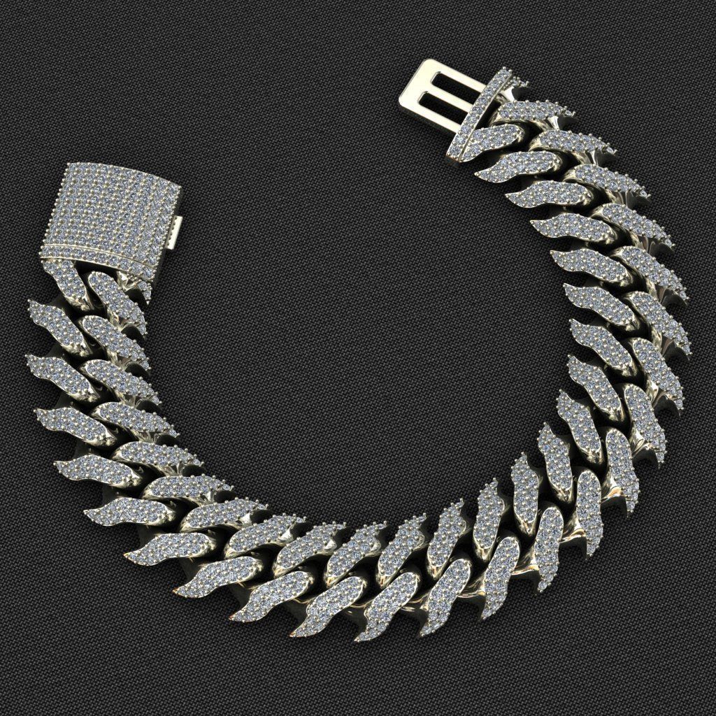 18 MM SPIKED CUBAN FOR YOUR BRACELET OR NECKLACE 3D print model_5