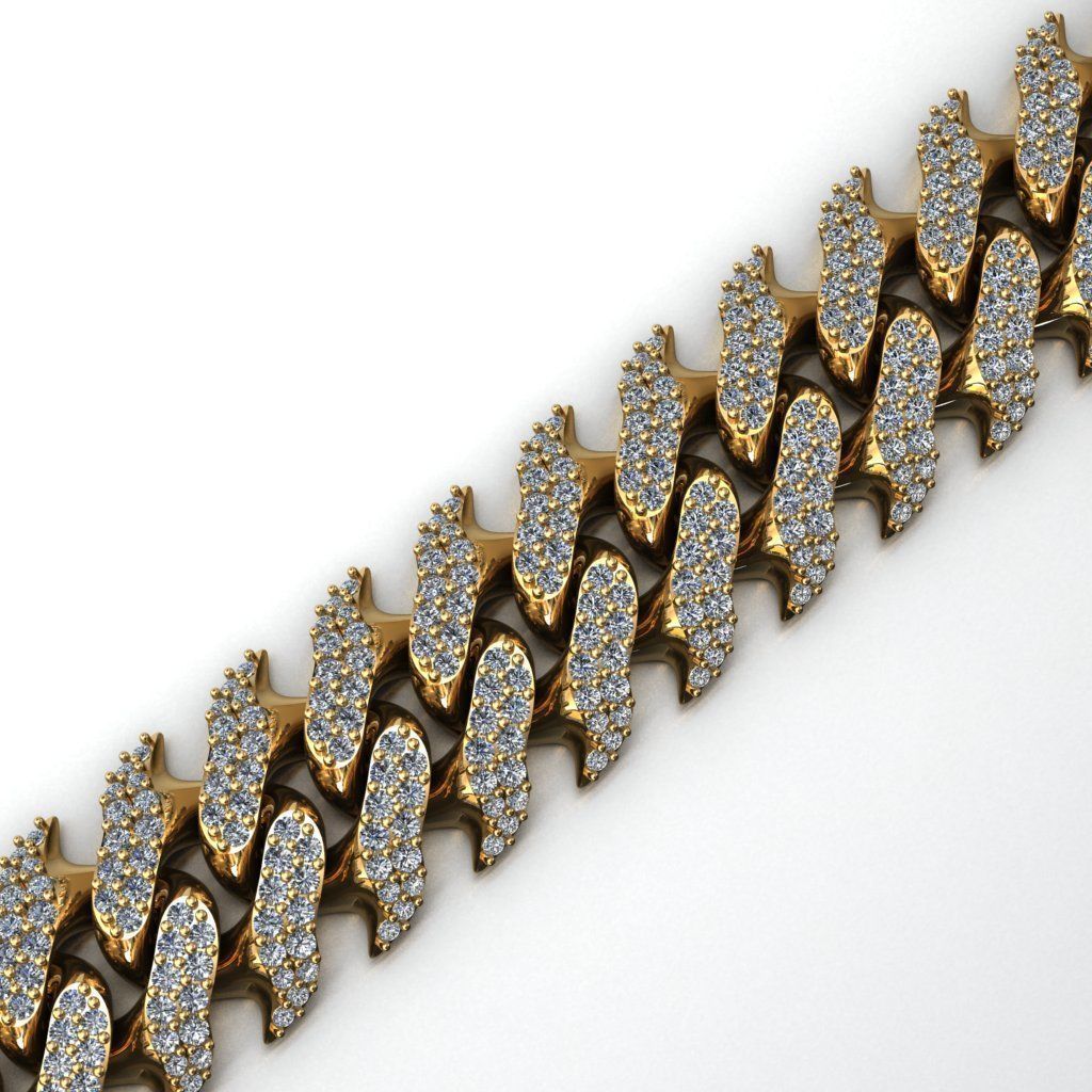 18 MM SPIKED CUBAN FOR YOUR BRACELET OR NECKLACE 3D print model_4